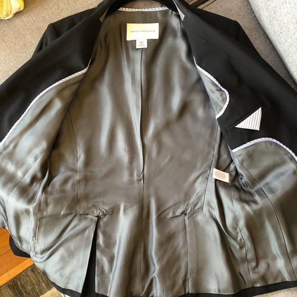 Banana Republic black stretch formal blazer - Picture 3 of 5